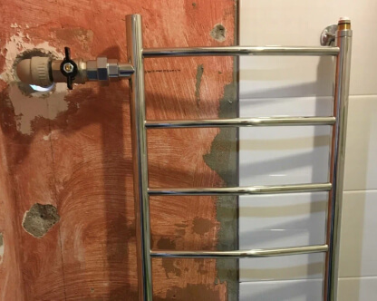  Установка полотенцесушителей