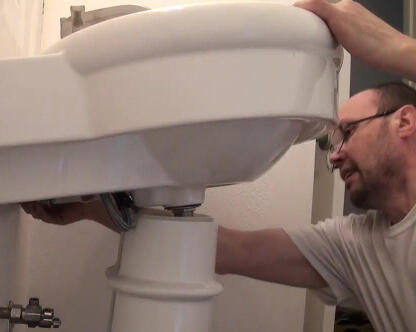  Установка раковины