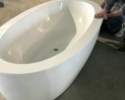  Установка ванны из литьевого мрамора