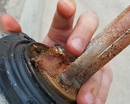  Замена прокладки водонагревателя