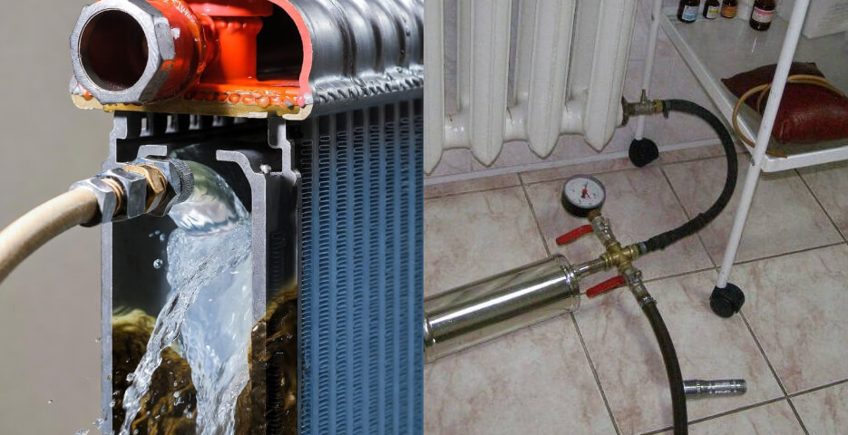 Промыть радиатор отопления в квартире
