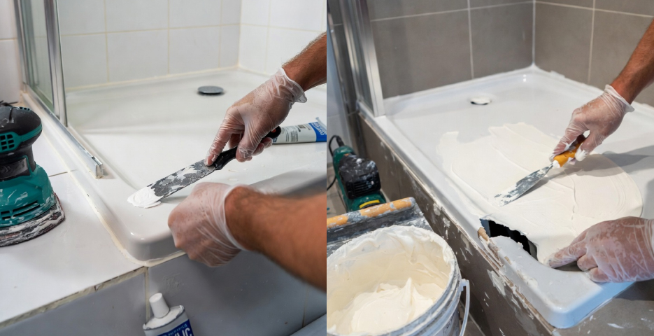 Ремонт поддона душевой кабины