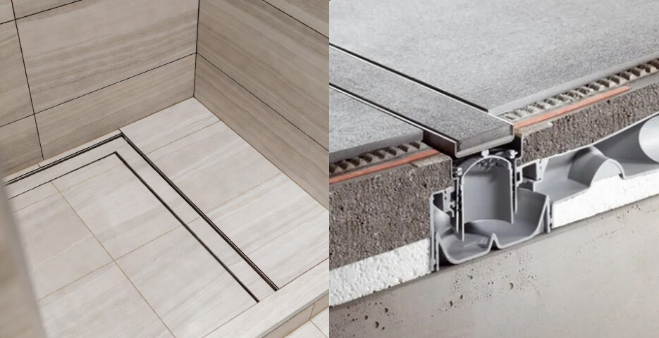 Установка душевого трапа