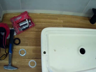 Установка накладной раковины