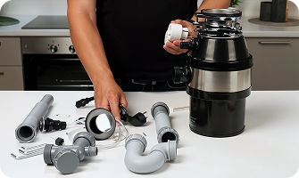 Установка измельчителя пищевых отходов на мойку мастером