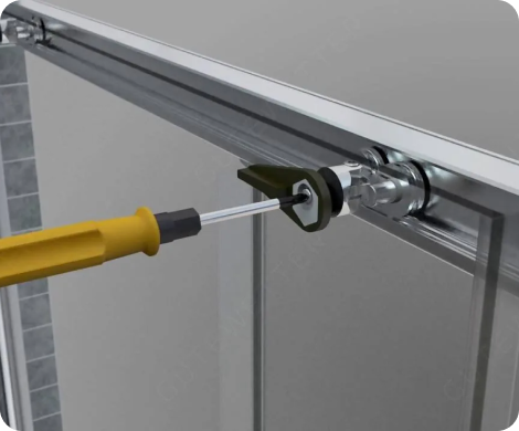 Монтаж стеклянной двери в душ 