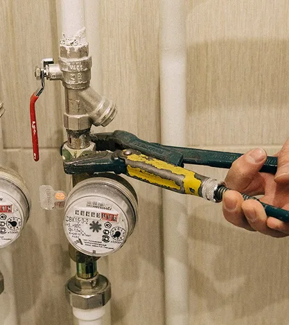 Монтаж счетчика горячей воды 